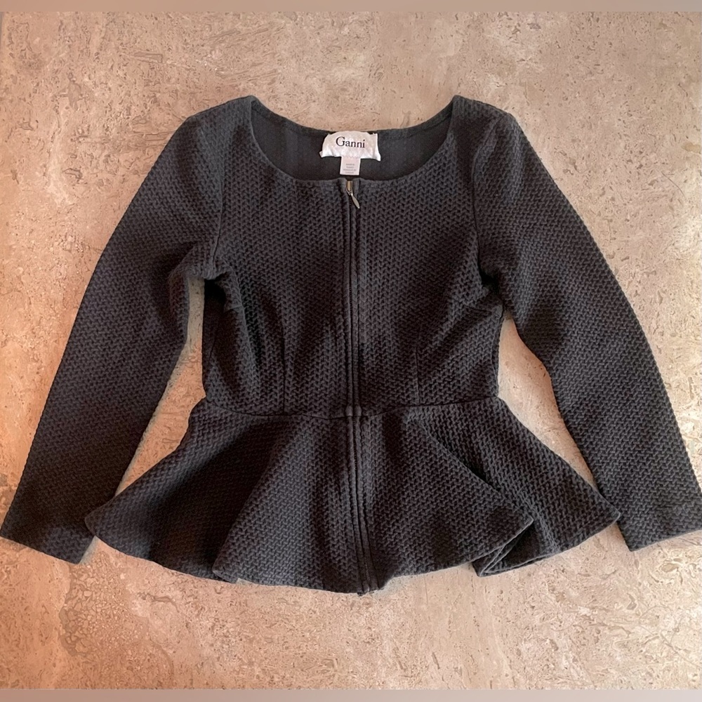 🍁50% Off Rdy 4 Fall Sale GANNI Peplum Zip Cardigan Top